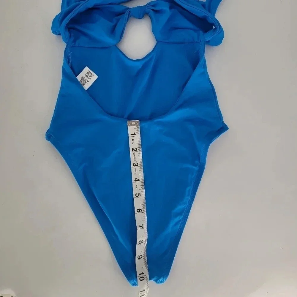 vitamin A blue one peice swimsuit small small